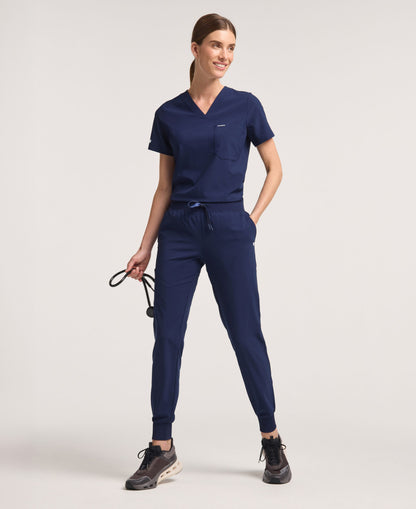 Jaanuu Arden Slim Scrub Jogger in Midnight Navy, product photo 2 of 6