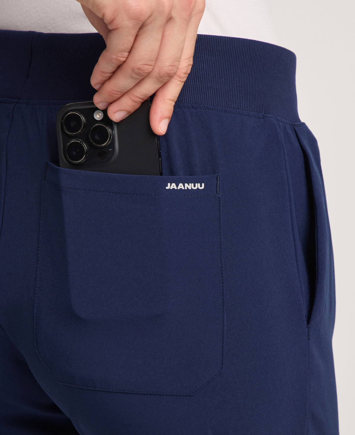 Jaanuu Arden Slim Scrub Jogger in Midnight Navy, product photo 4 of 6