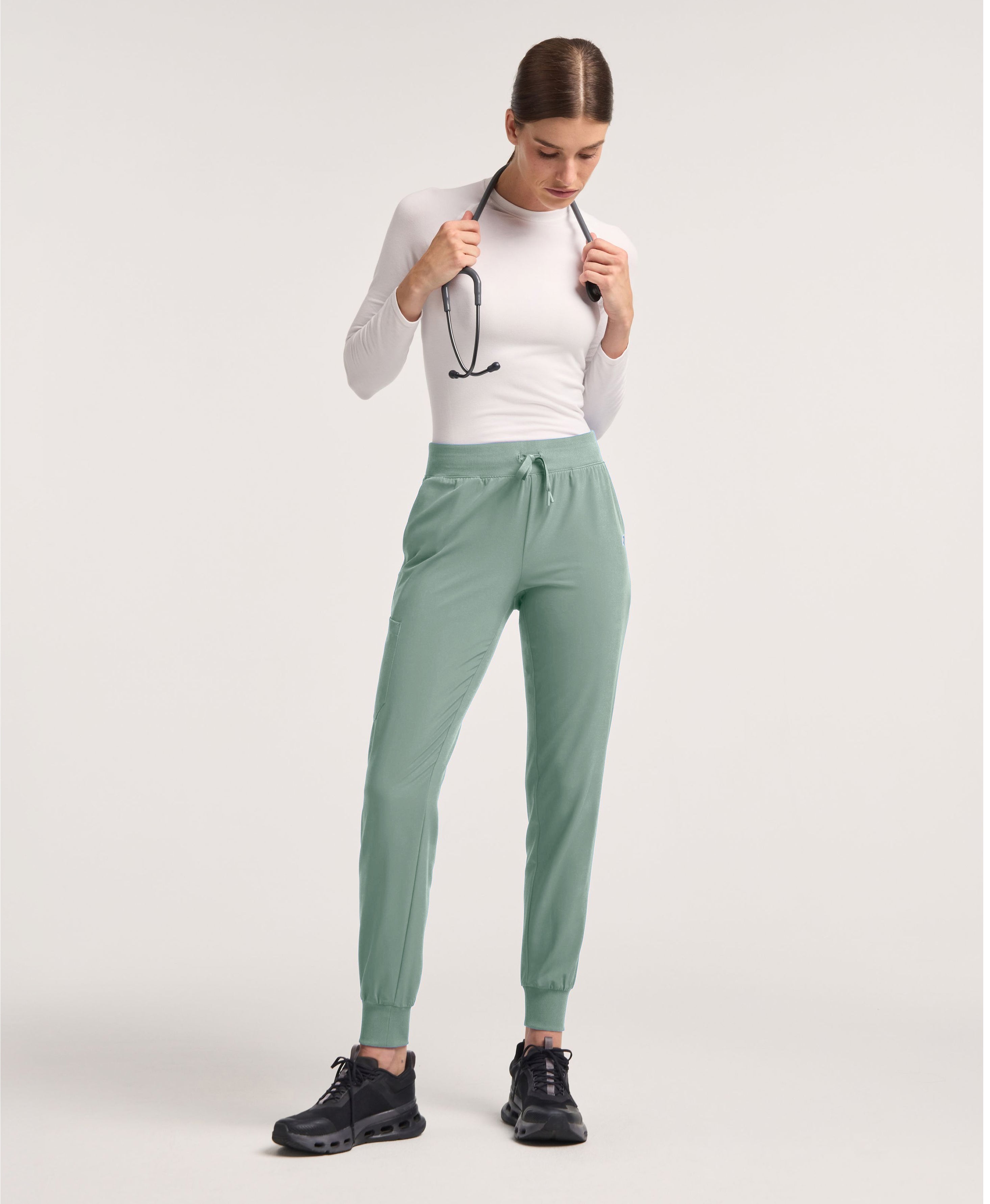 Arden Slim Scrub Jogger - Sage