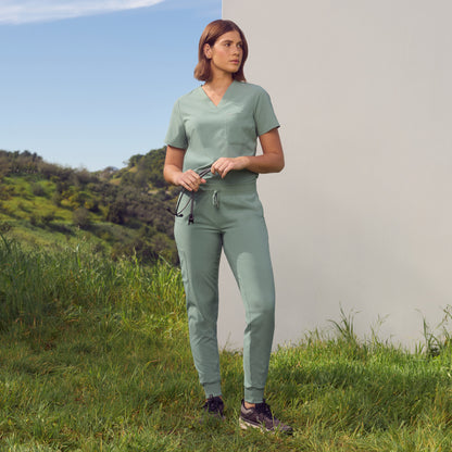 Silex UltraLITE™ 6-Pocket Slim Scrub Jogger - Sage