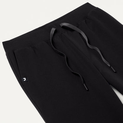 Xenos Slim Knit-Waist Scrub Pant - Black