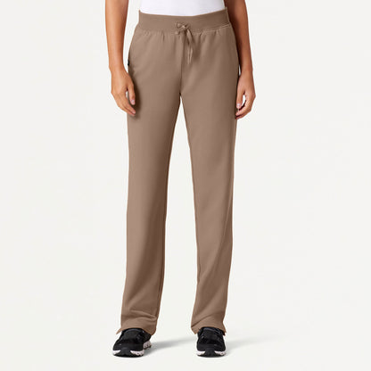 Xenos Slim Knit-Waist Scrub Pant - Mocha