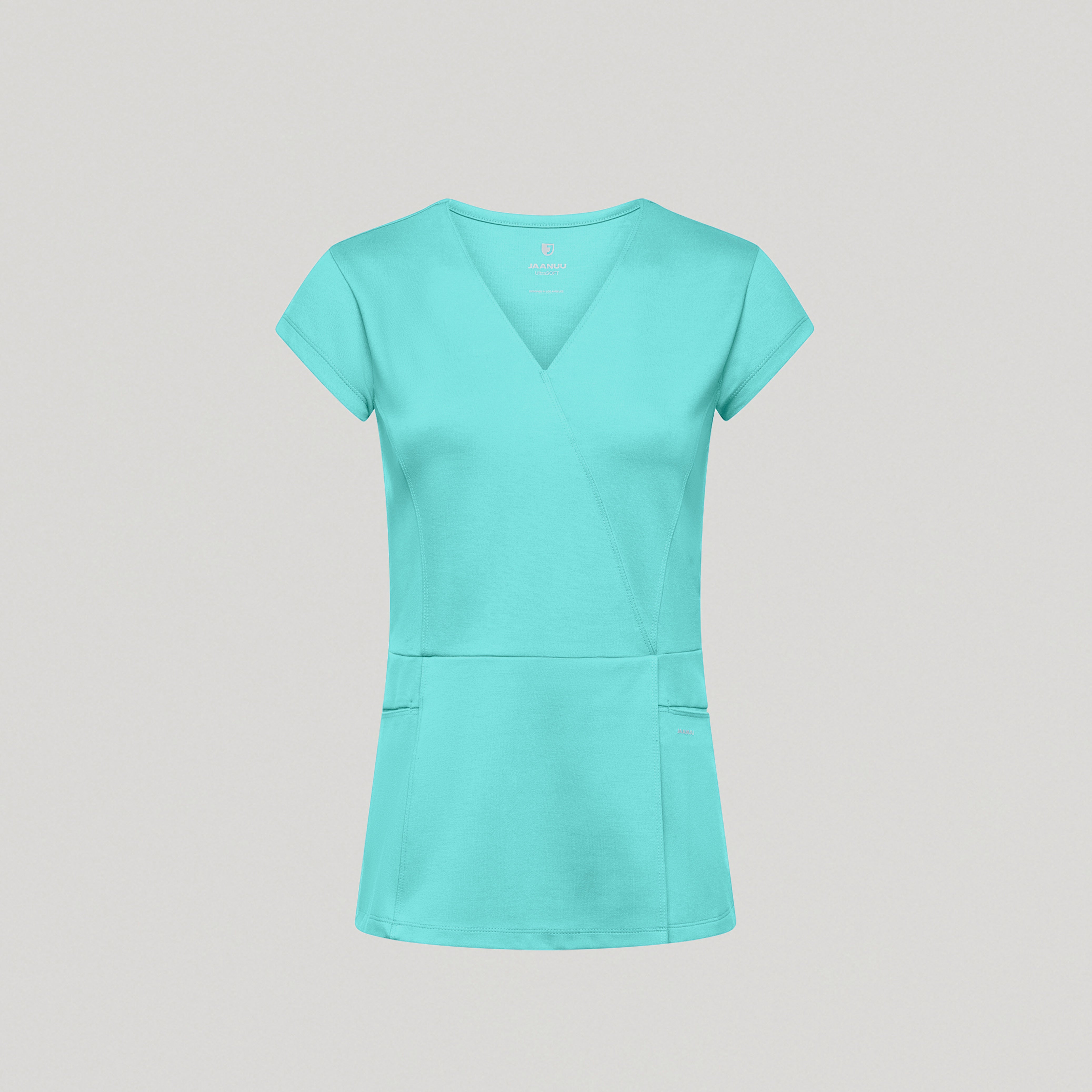 Isla Mock-Wrap UltraSOFT™ Scrub Top - Surf