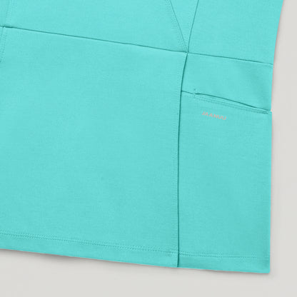 Isla Mock-Wrap UltraSOFT™ Scrub Top - Surf