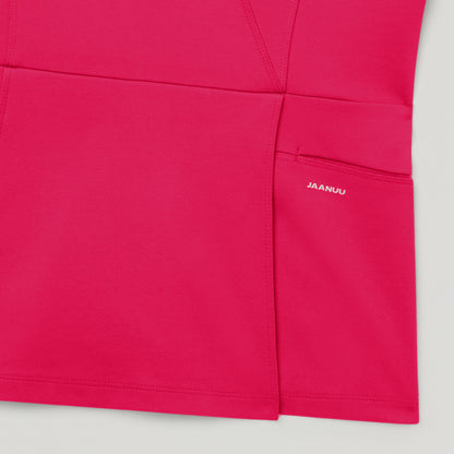 Isla Mock-Wrap UltraSOFT™ Scrub Top - Sangria