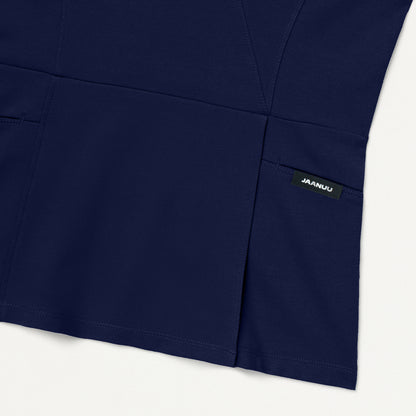 Isla Mock-Wrap UltraSOFT Scrub Top - Midnight Navy