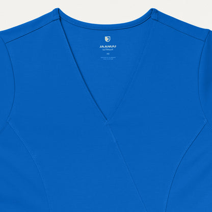 Isla Mock-Wrap UltraSOFT Scrub Top - Royal Blue