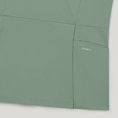Isla Mock-Wrap UltraSOFT™ Scrub Top - Sage