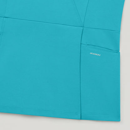 Isla Mock-Wrap UltraSOFT™ Scrub Top - Marina