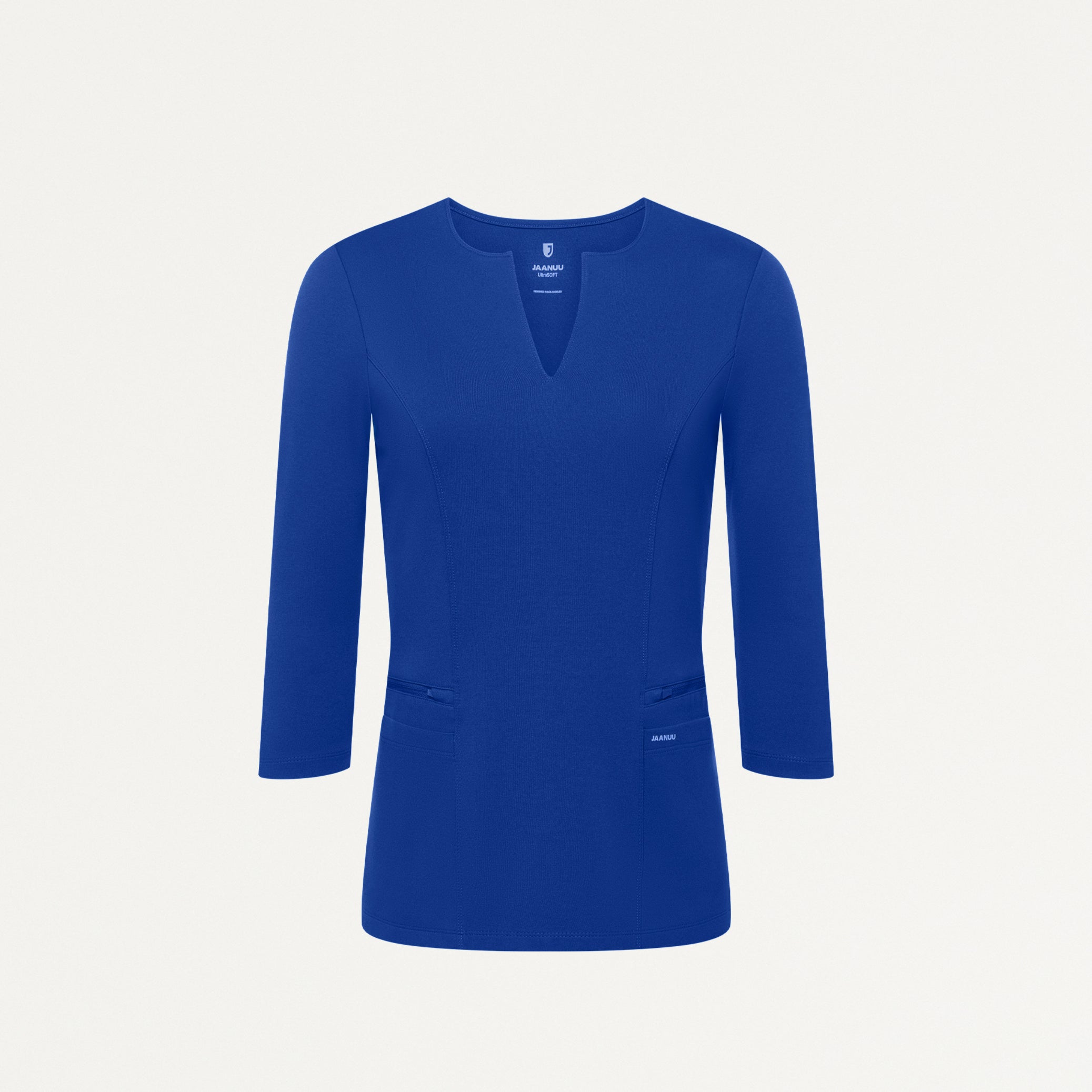 Zoe Slim 3/4-Sleeve UltraSOFT™ Scrub Top - Galaxy