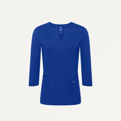 Zoe Slim 3/4-Sleeve UltraSOFT™ Scrub Top - Galaxy