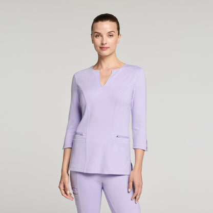 Zoe Slim 3/4-Sleeve UltraSOFT™ Scrub Top - Lavender