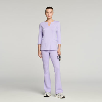 Zoe Slim 3/4-Sleeve UltraSOFT™ Scrub Top - Lavender
