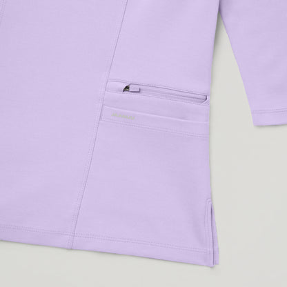 Zoe Slim 3/4-Sleeve UltraSOFT™ Scrub Top - Lavender