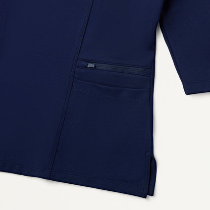 Zoe Slim 3/4-Sleeve ULTRAsoft Scrub Top - Midnight Navy