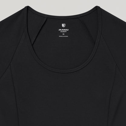 Sorrell Peplum Scrub Top - Black