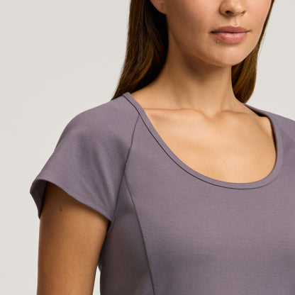 Sorrell Peplum Scrub Top - Titanium