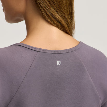 Sorrell Peplum Scrub Top - Titanium