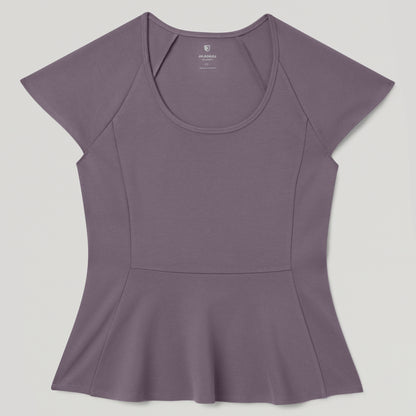 Sorrell Peplum Scrub Top - Titanium
