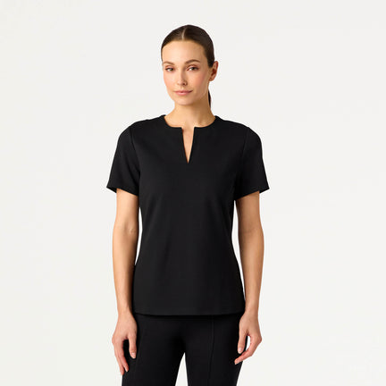 Sloane Slim Scrub Top - Black