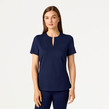 Sloane Slim Scrub Top - Midnight Navy