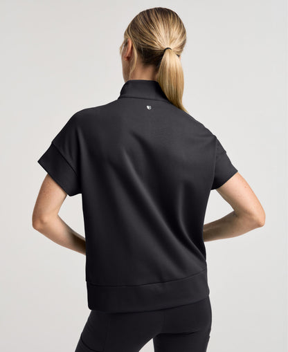 Jaanuu Noam Boxy Scrub Top in Black, product photo 5 of 6