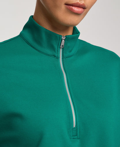 Jaanuu Noam Boxy Scrub Top in Hunter Green, product photo 3 of 6