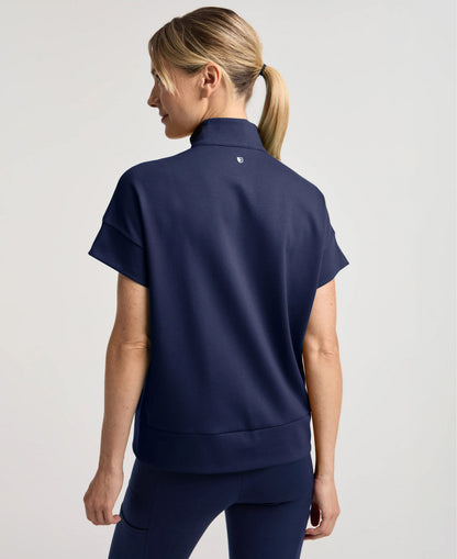 Jaanuu Noam Boxy Scrub Top in Midnight Navy, product photo 5 of 6