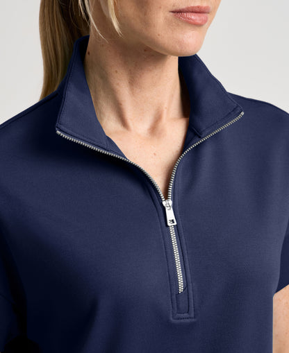 Jaanuu Noam Boxy Scrub Top in Midnight Navy, product photo 6 of 6