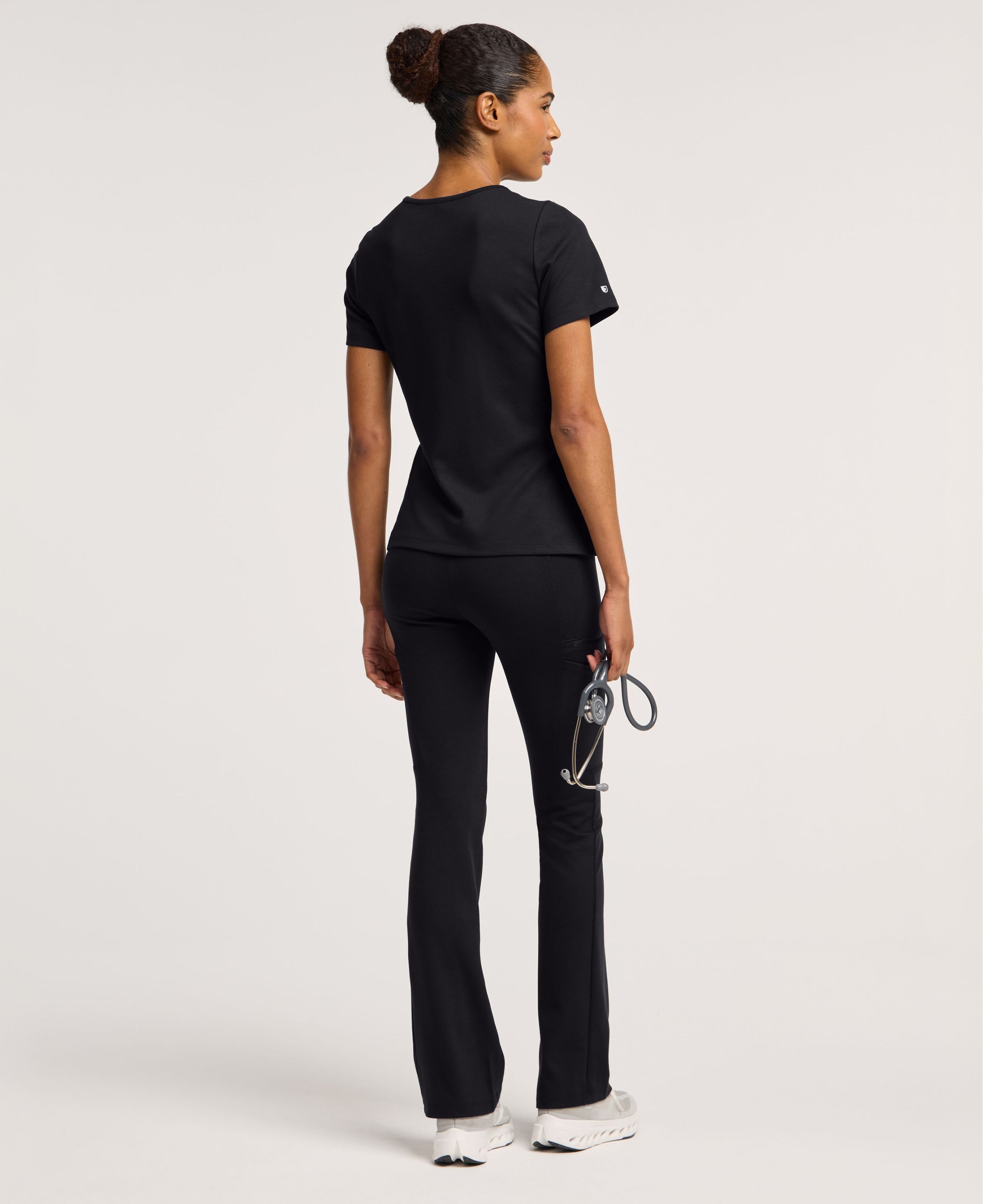 Jaanuu Ivy Yoga Scrub Pant in Black, product photo 5 of 6