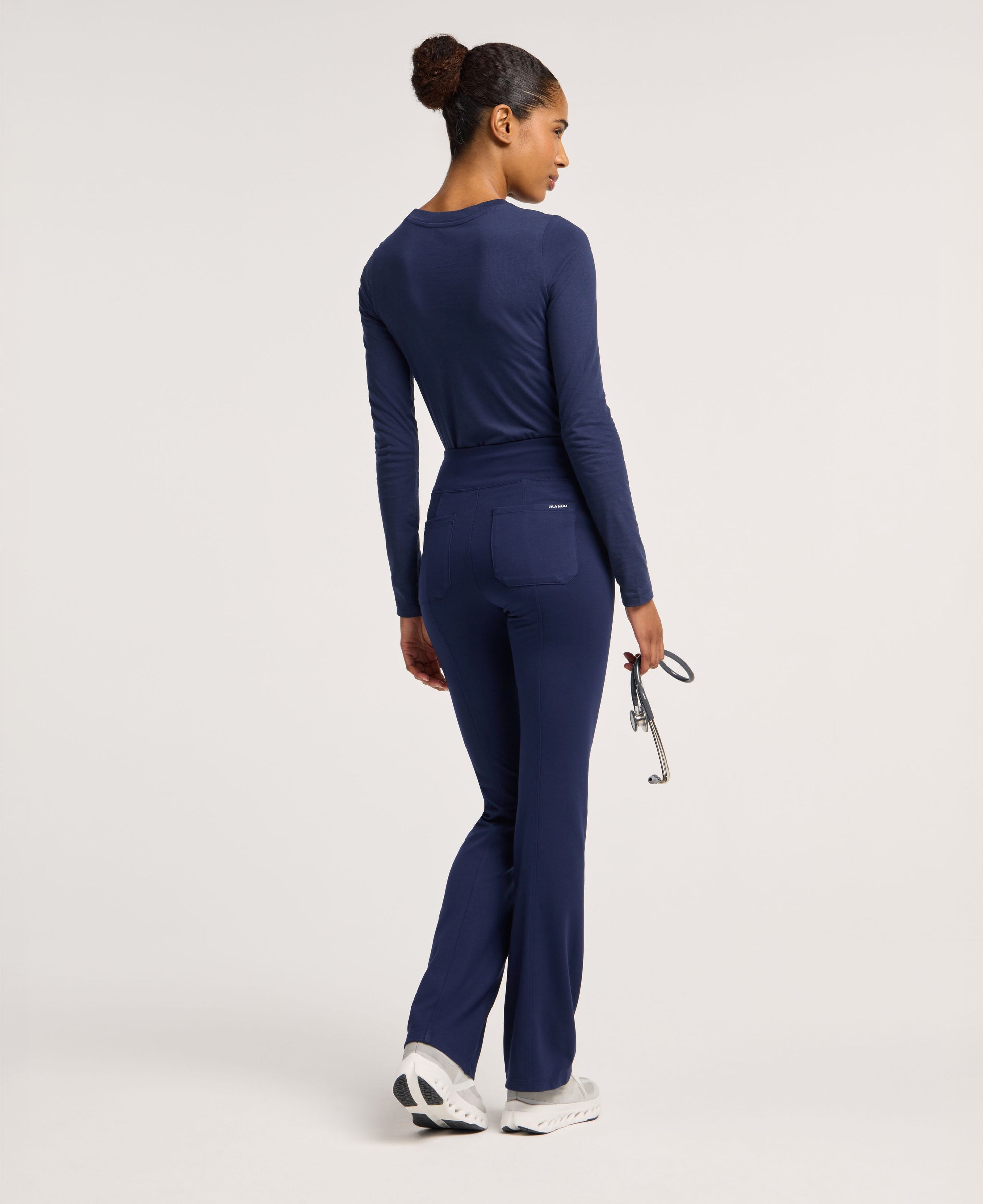 Jaanuu Ivy Yoga Scrub Pant in Midnight Navy, product photo 5 of 6