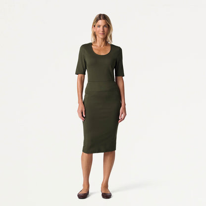 The Scrub Skirt - Deep Olive