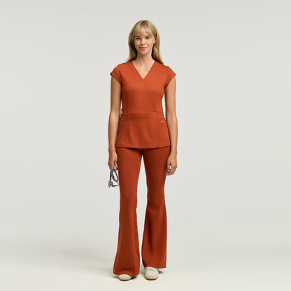Nyla Super-Flare Scrub Pant - Sienna