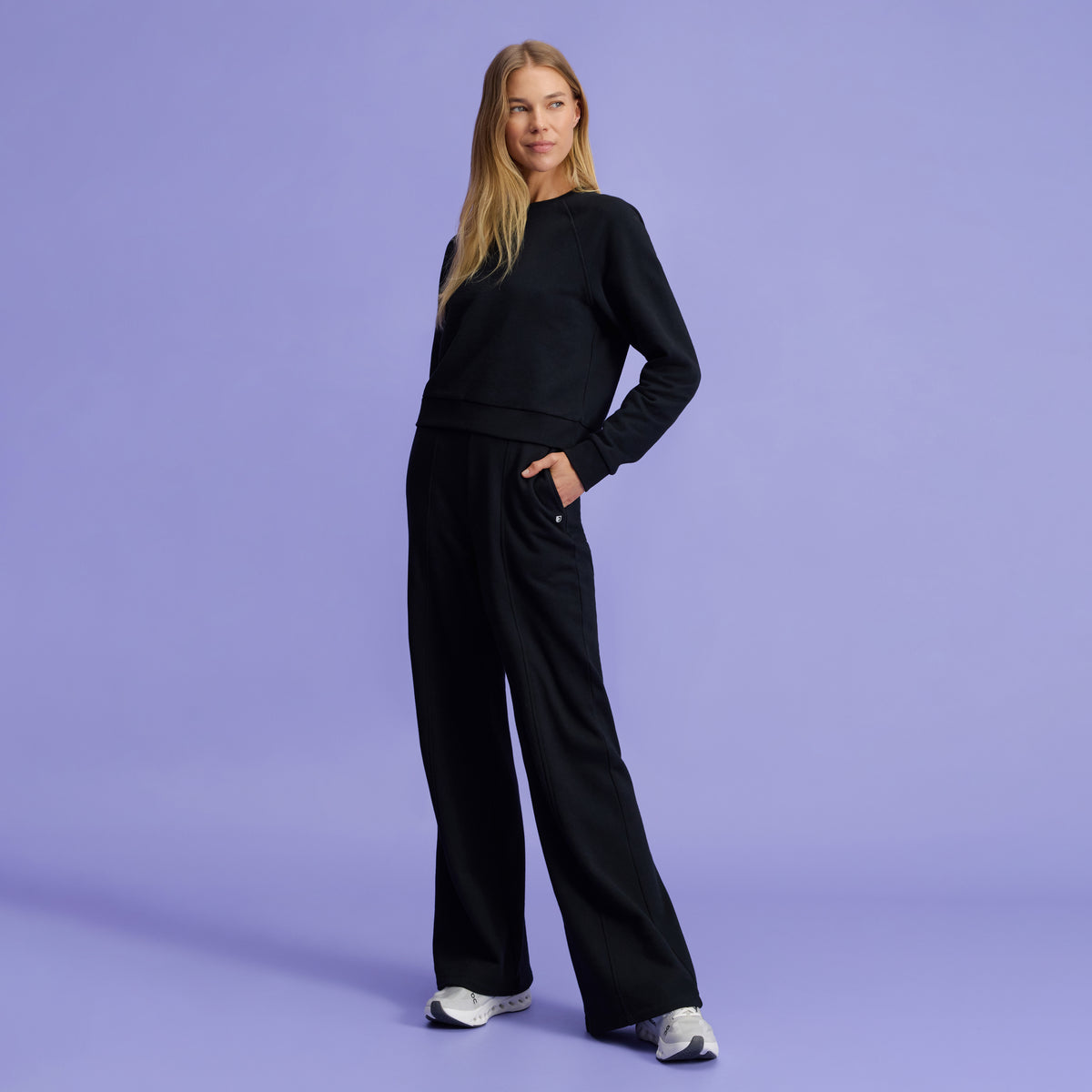 After-Hours Wide Leg Sweatpant - Black