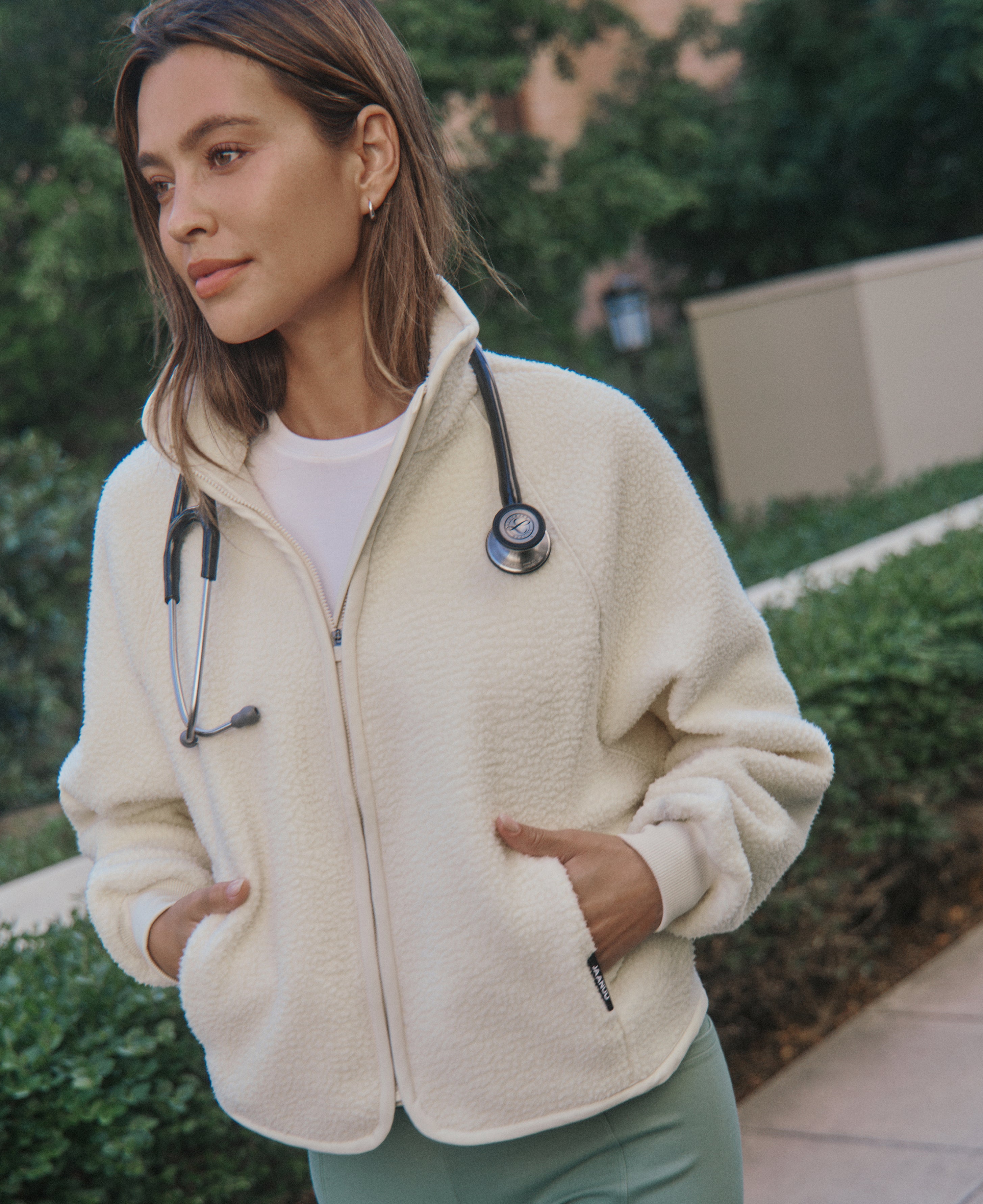 Mira Sherpa Jacket - Birch