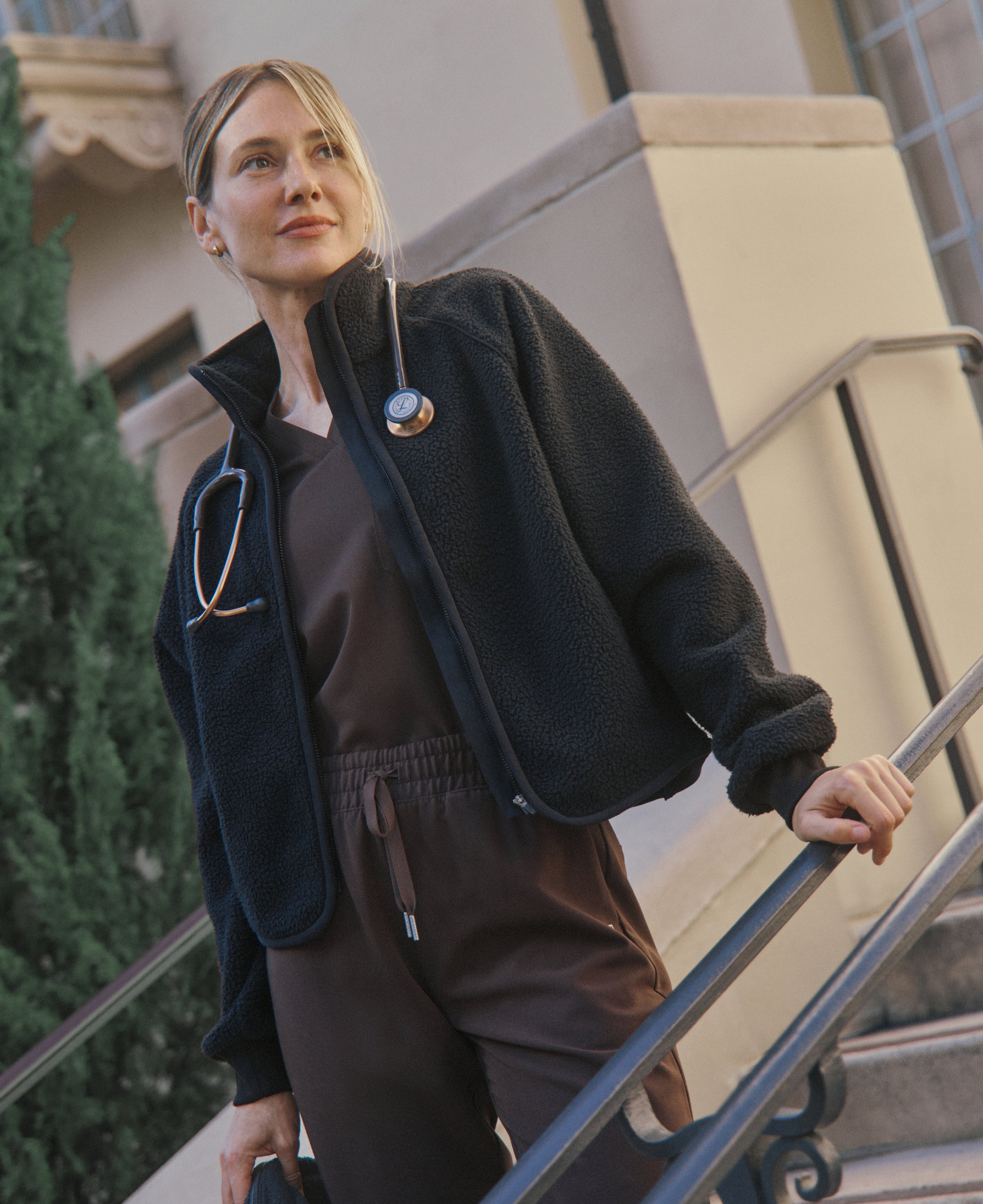 Mira Sherpa Jacket - Black