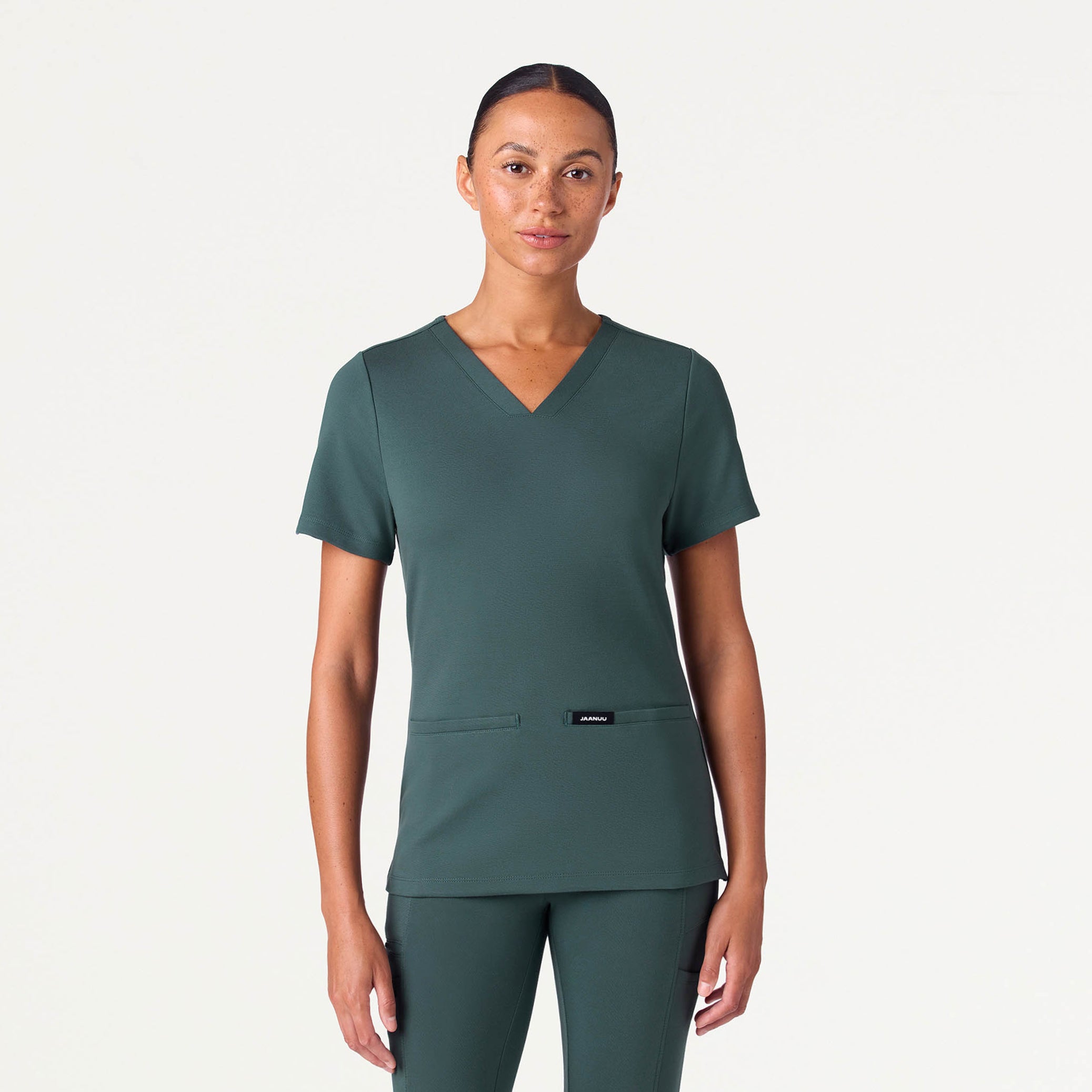 Cesi Slim UltraSOFT™ Scrub Top - Alpine Green