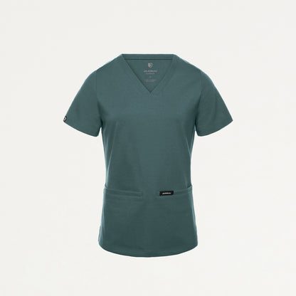 Cesi Slim UltraSOFT™ Scrub Top - Alpine Green