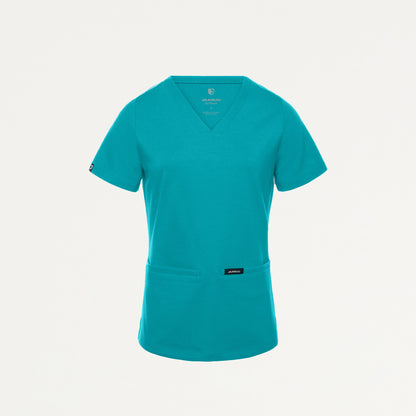 Cesi Slim UltraSOFT Scrub Top - Teal