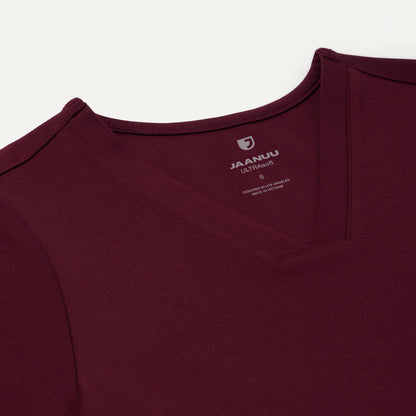 Cesi Slim UltraSOFT Scrub Top - Burgundy