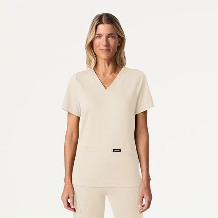 Cesi Slim Scrub Top - Birch