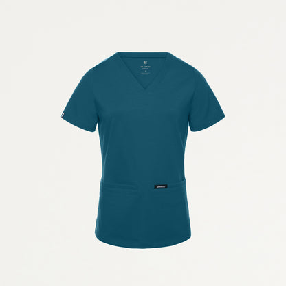 Cesi Slim UltraSOFT Scrub Top - Caribbean Blue