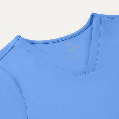 Cesi Slim UltraSOFT Scrub Top - Ceil Blue