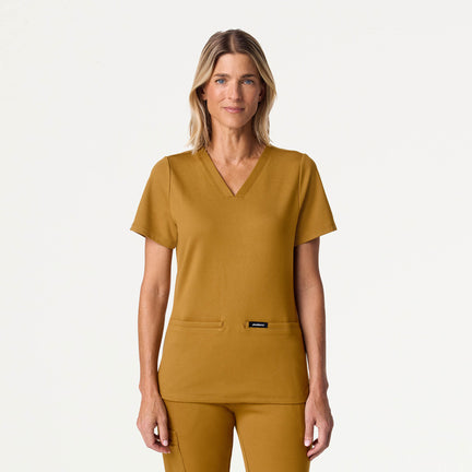 Cesi Slim Scrub Top - Cider