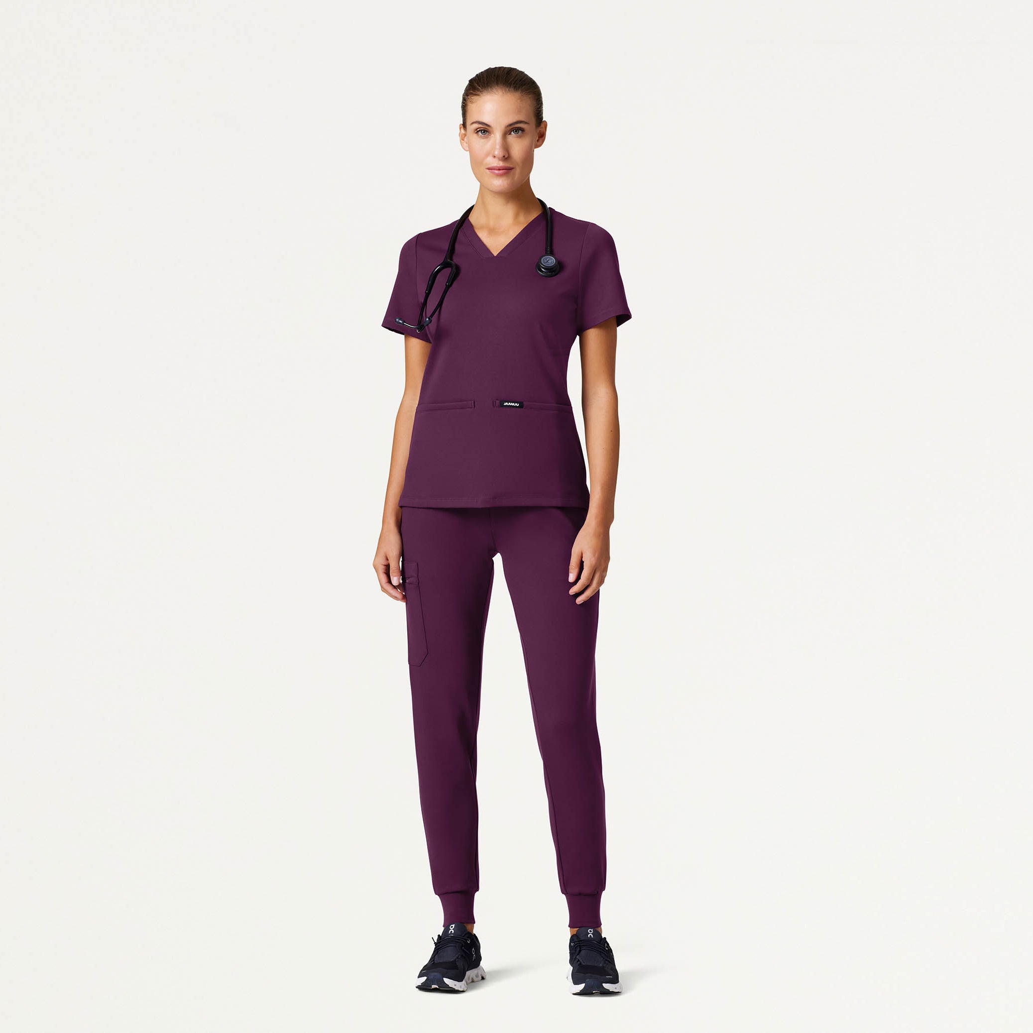 トップス seisyuu Cesi Slim Scrub Top - Deep Eggplant – JAANUU