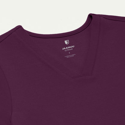 Cesi Slim UltraSOFT™ Scrub Top - Deep Eggplant