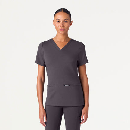 Cesi Slim Scrub Top - Harbor Gray