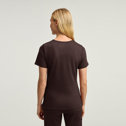 Cesi Slim Scrub Top - Espresso