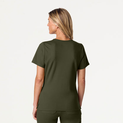 Cesi Slim UltraSOFT Scrub Top - Deep Olive