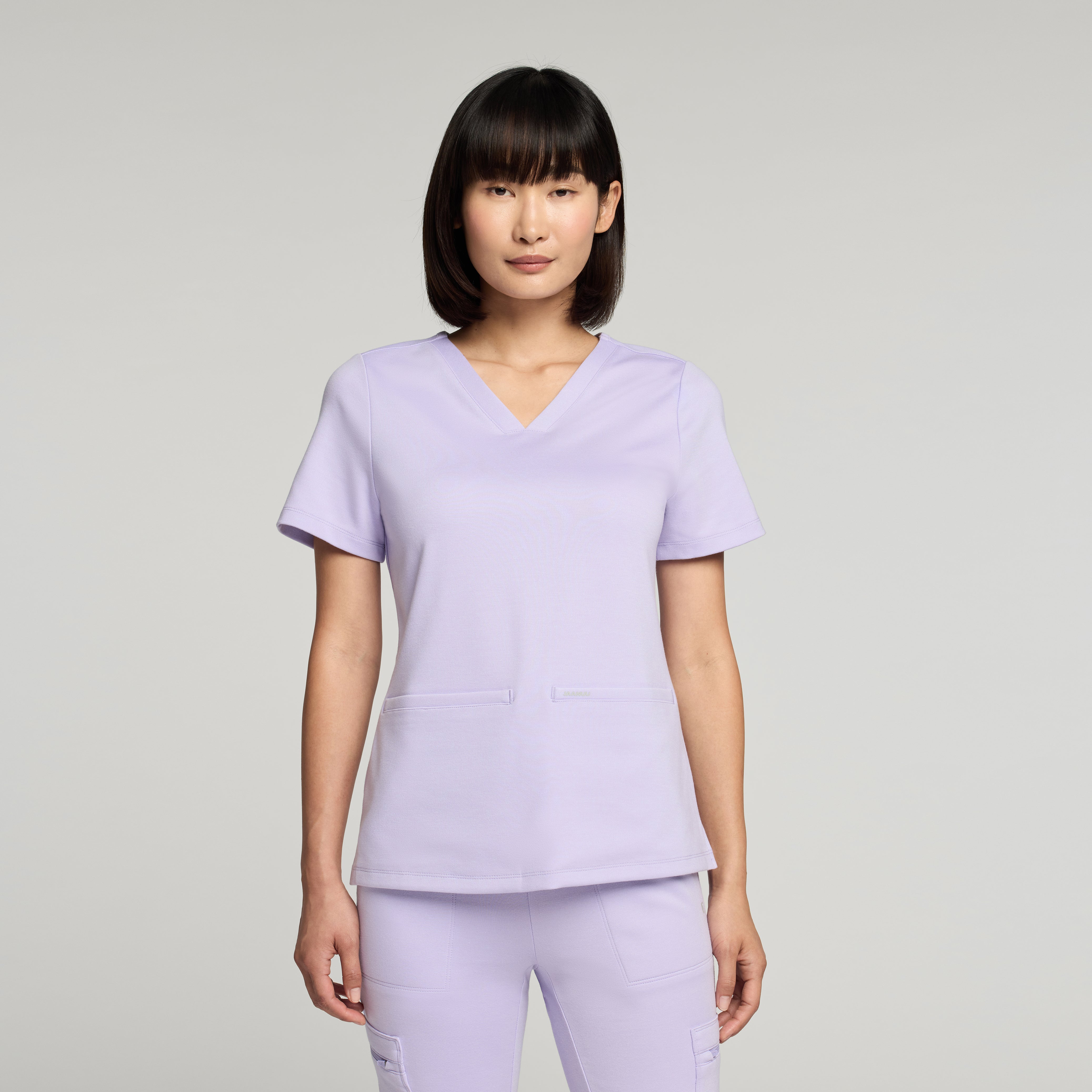 Cesi Slim Scrub Top - Lavender